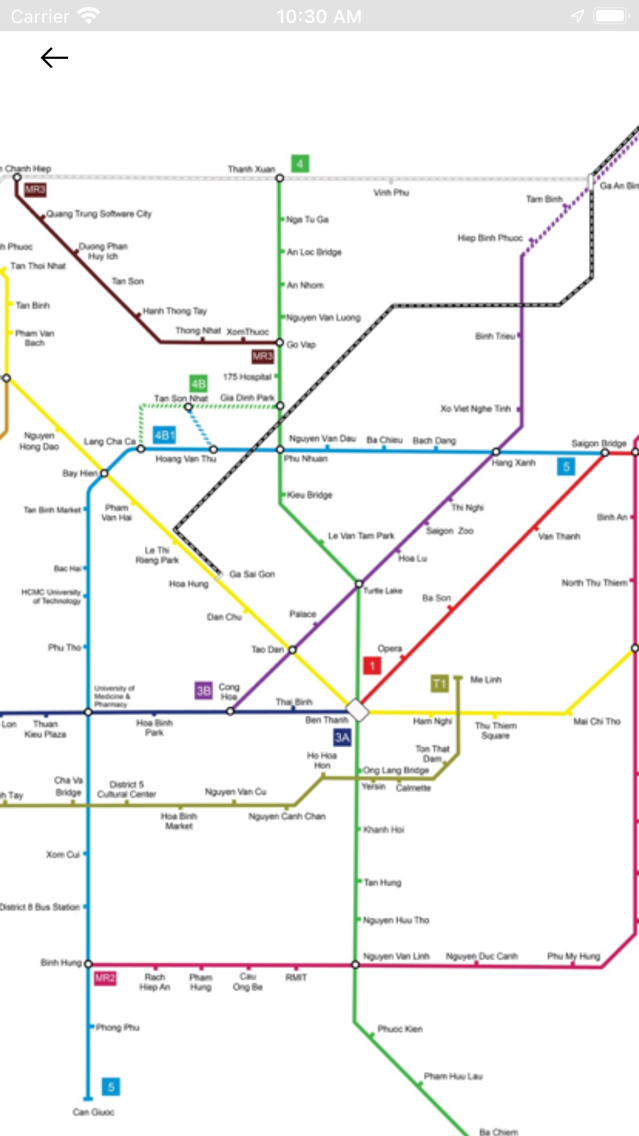HCMC metro network route map
