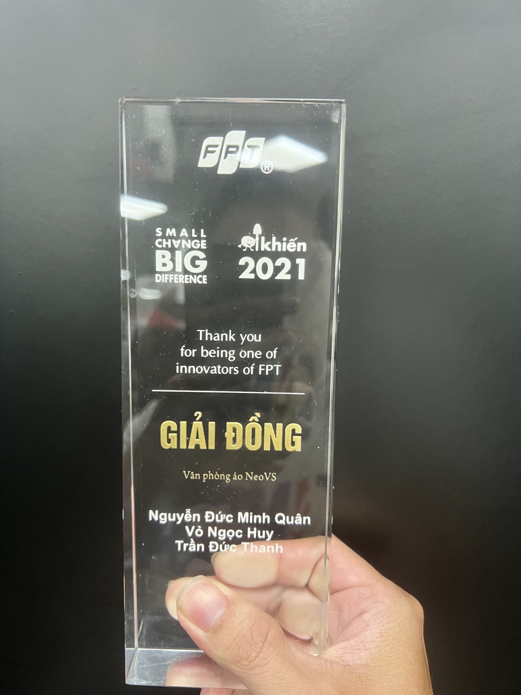 iKhien 2021 — Bronze Award for NeoVS
